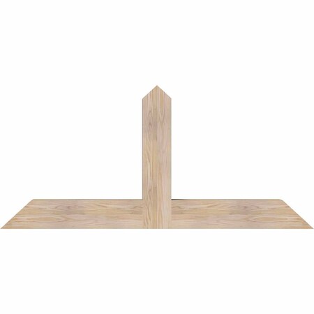 Ekena Millwork Portland Smooth Timber Gable Bracket, Douglas Fir, 60"W x 27"H x 5 1/2"D x 5 1/2"F, 11/12 Pitch GBW060X27X0606POR00SDF